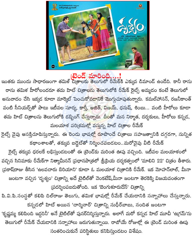 tollywood cinema industry,remakes,new trend in tollywod,star heroes eyes on other language movies,remaka hawa in tollywood,pawan kalyan,bangalore,chennai,kollywood,malluwood  tollywood cinema industry, remakes, new trend in tollywod, star heroes eyes on other language movies, remaka hawa in tollywood, pawan kalyan, bangalore, chennai, kollywood, malluwood